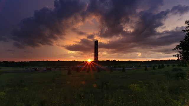 Sunset at the Tower of Voices.