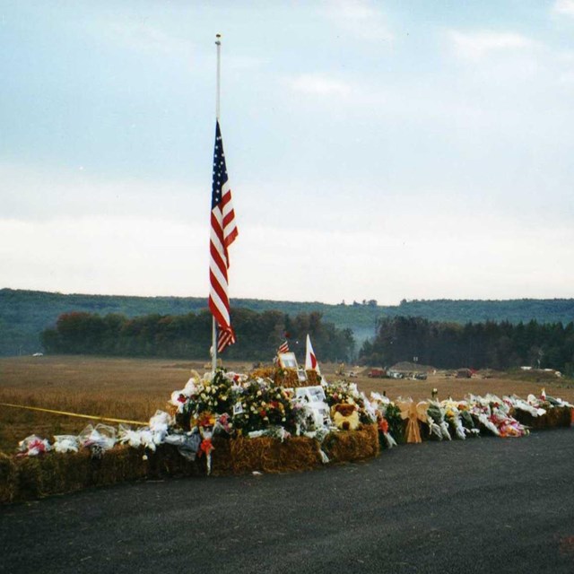 The first memorial at Flight 93 National Memorial.