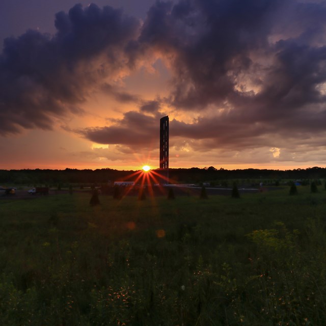 Sunset at the Tower of Voices.