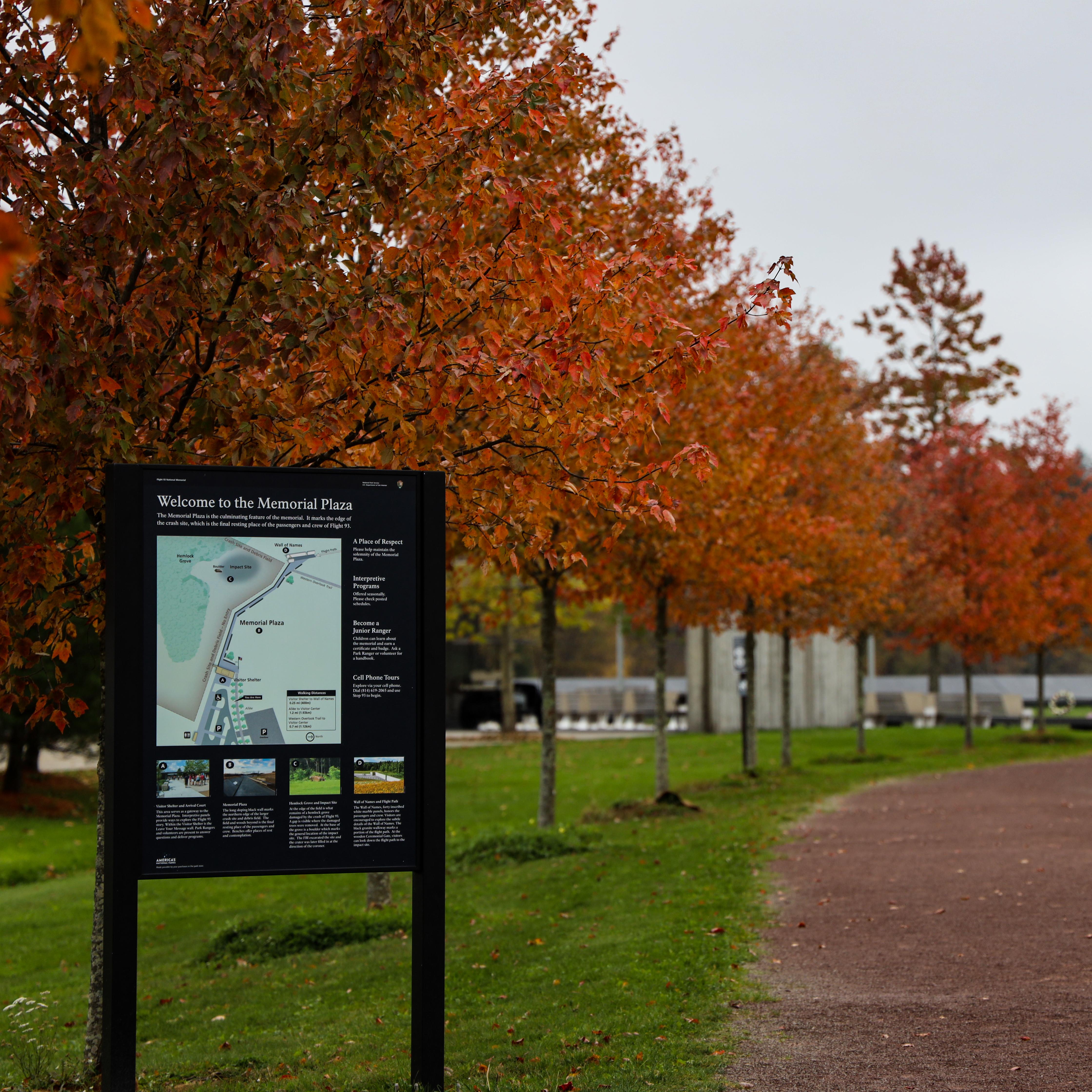 An informational sign located along park trails 