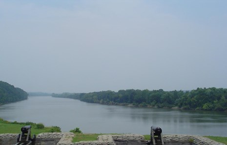The River Batteries overlooking the Cumberland River.