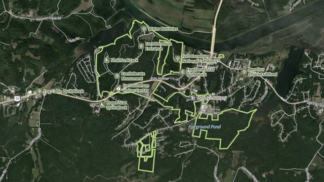 Satellite Map of Fort Donelson 