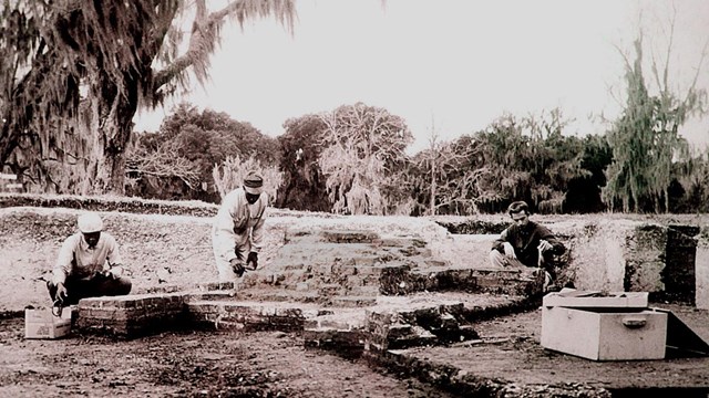 Excavations of Calwell house during the 1950's