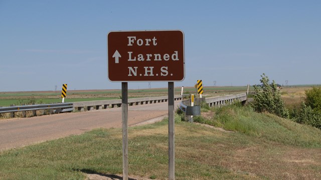 Fort Larned highway sign.