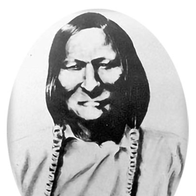 Black and white photo of Cheyenne Chief Black Kettle.