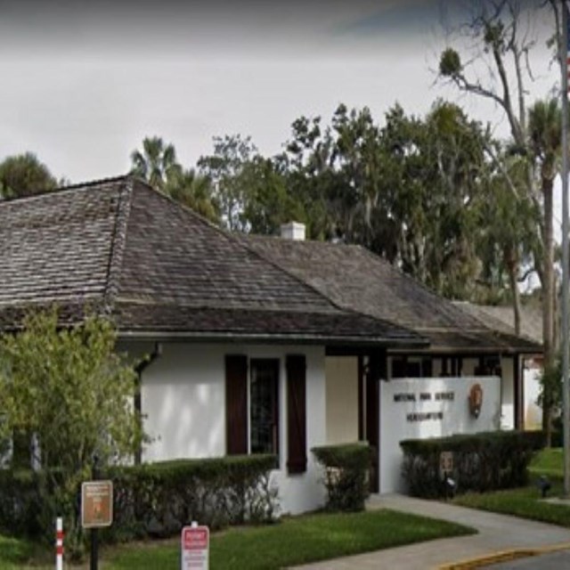 Photograph of NPS Headquarters building in downtown St. Augustine. 