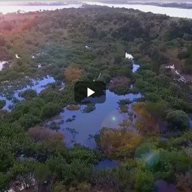 Image of the waterway from a drone. 