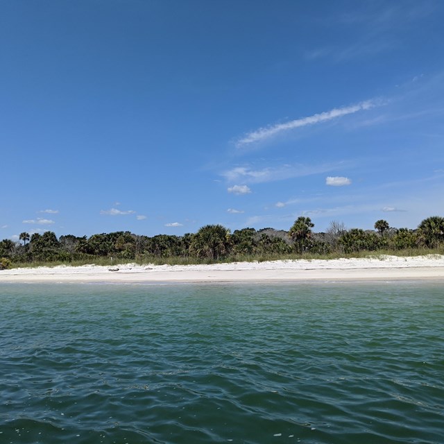 River in front of Rattlesnake Island.