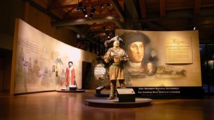 Exhibits in the Fort Necessity Interpretive and Education Center