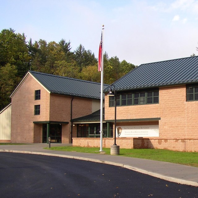 A two story tan building