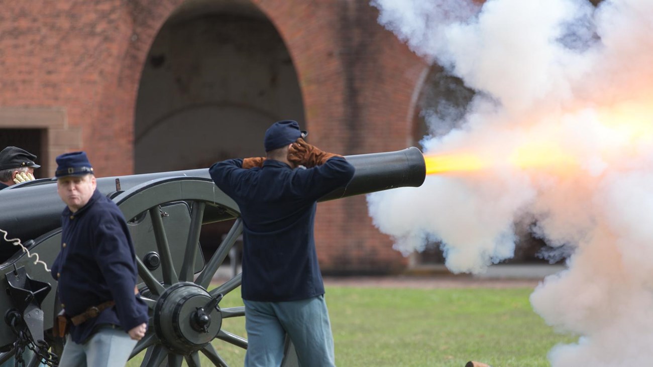 Cannon Firing at Fort Pulaski