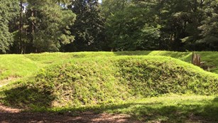 The reconstructed earthwork