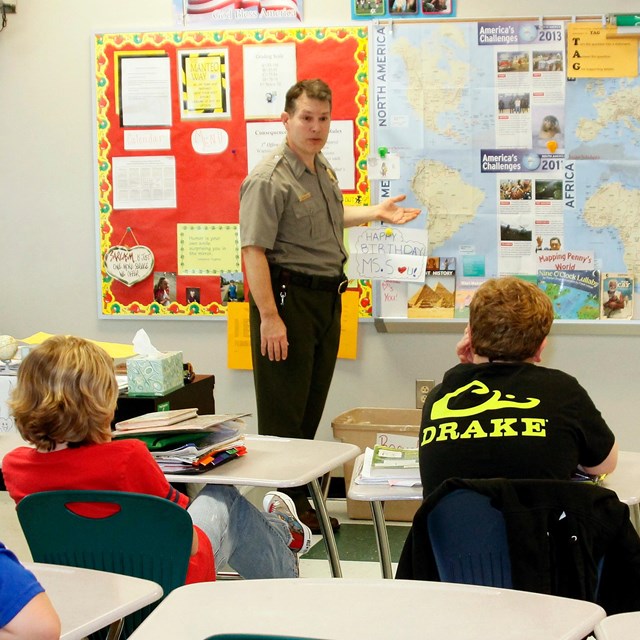 Ranger in classroom