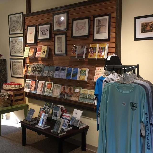Bookstore inside visitor center