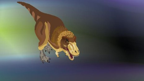 colorful drawing of a dinosaur