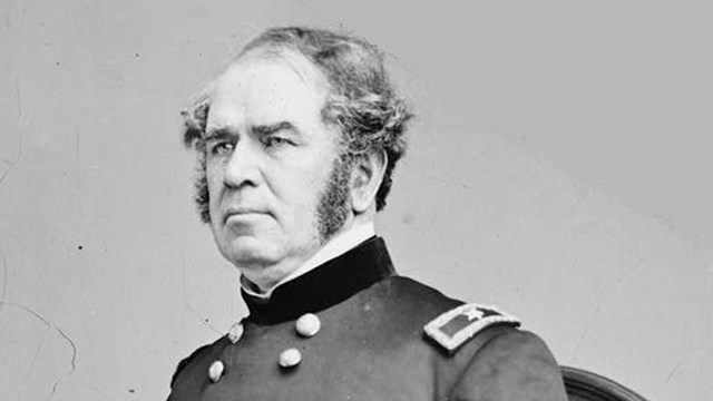 Photograph of Union Brig. Gen. Henry W. Benham seated in military uniform