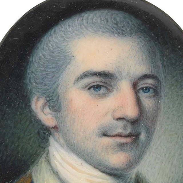 Watercolor portrait of John Laurens