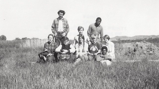 Archeological field crew for Fort Union's 1969-1970 excavations. 