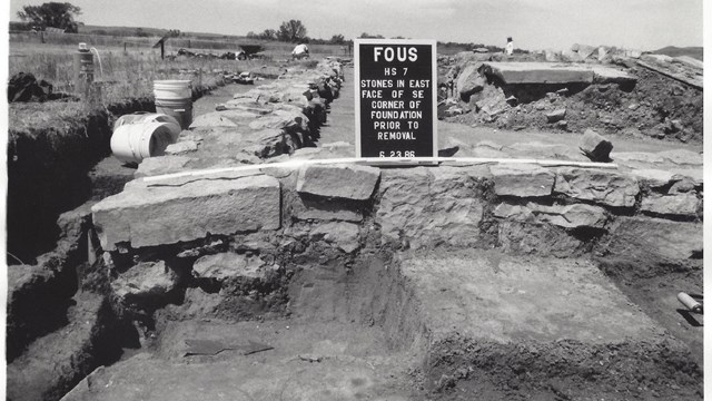 The Bourgeois House excavations in 1986.