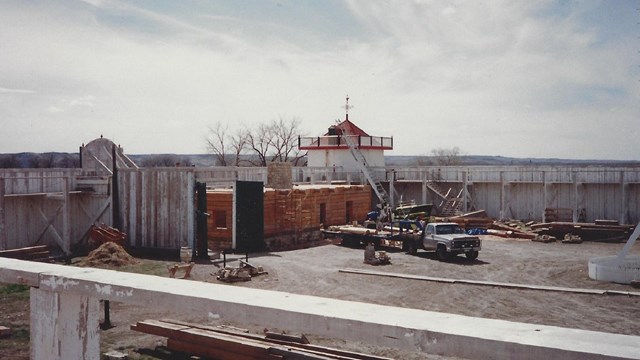 The Trade House under construction in 1991.