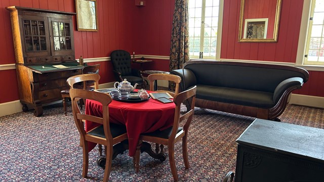 The Douglas Quarters Sitting Room in the Fort Vancouver Chief Factor's House.