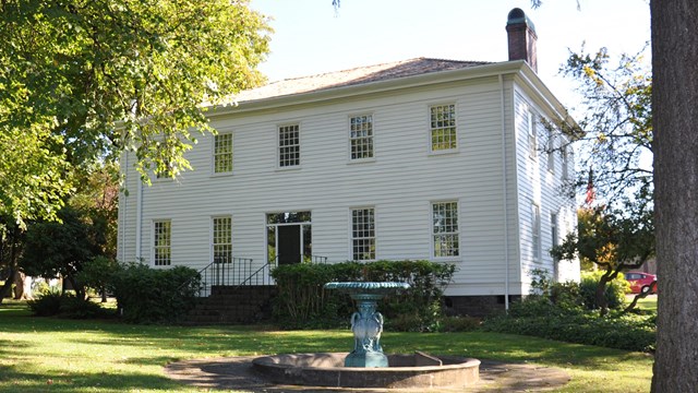 Historic two-story frame home of Dr. McLoughlin 