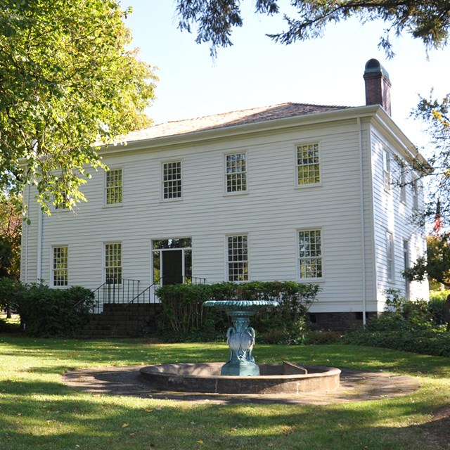 Historic two-story frame home of Dr. McLoughlin 