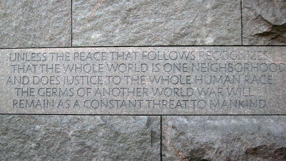 FDR Quote from within memorial