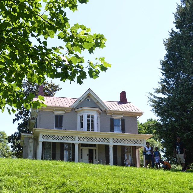 A historic house on top of a hill