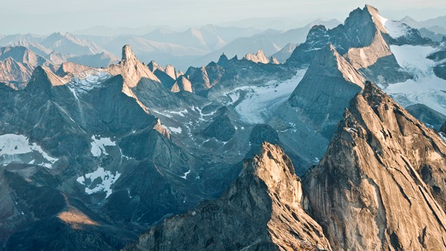 Aerial view of the Arrigetch Peaks