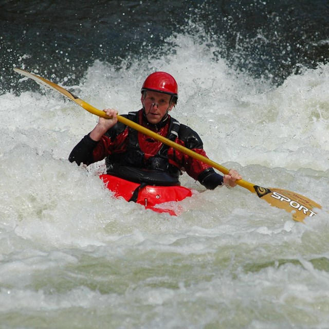 kayaker in whitewater