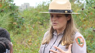 Ranger Erin leading a class