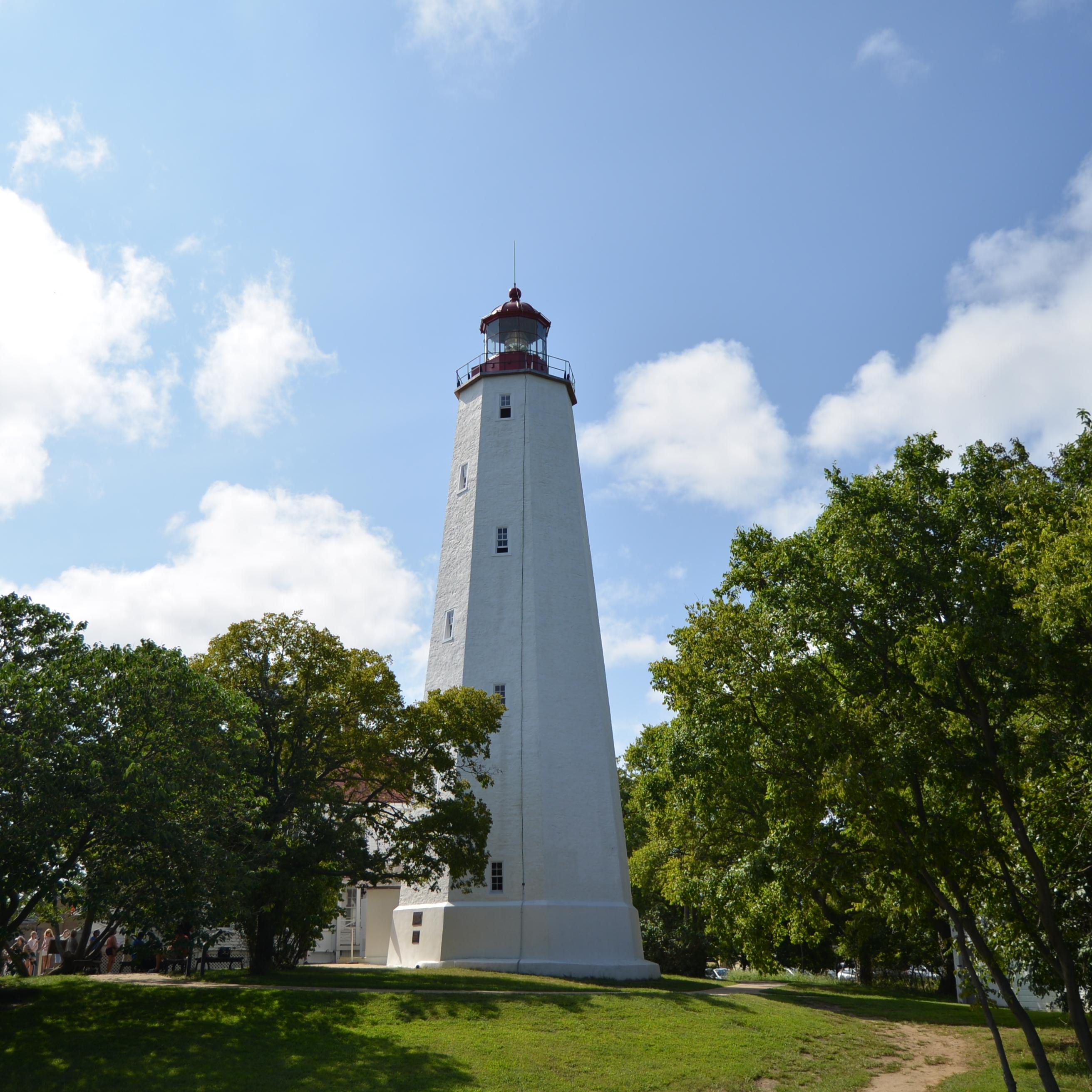 Sandy Hook LIghthouse on a sunny day
