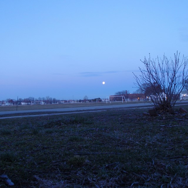 Full moon at Miller Field