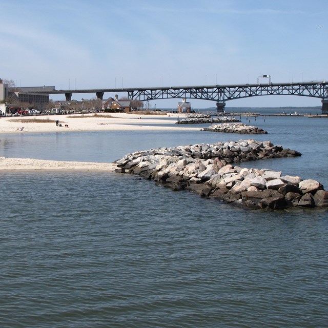 a series of breakwaters