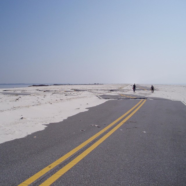 damage to coastal road