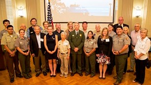Group of George and Helen Hartzog Awards for Outstanding Volunteer Service recipients