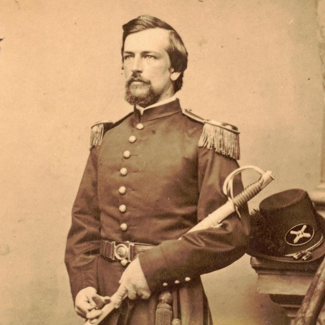 Sepia portrait of Union Civil War General Alexander Webb
