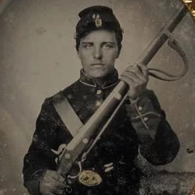 Seated soldier