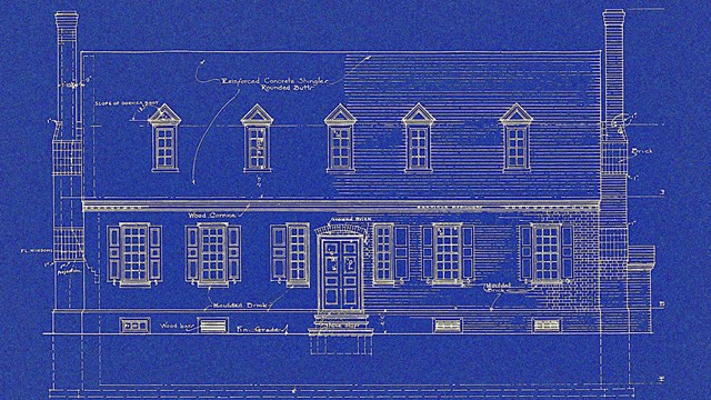 Blueprint of the Memorial House Museum