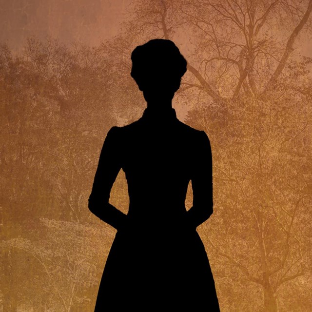 a black silhouette of a woman