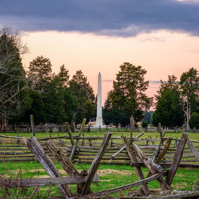 Monument and farm fences