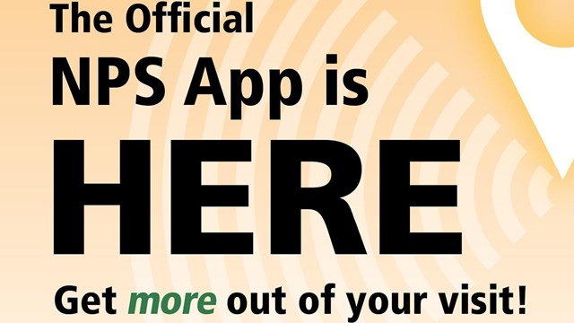 a picture that has the words the Official NPS App is here