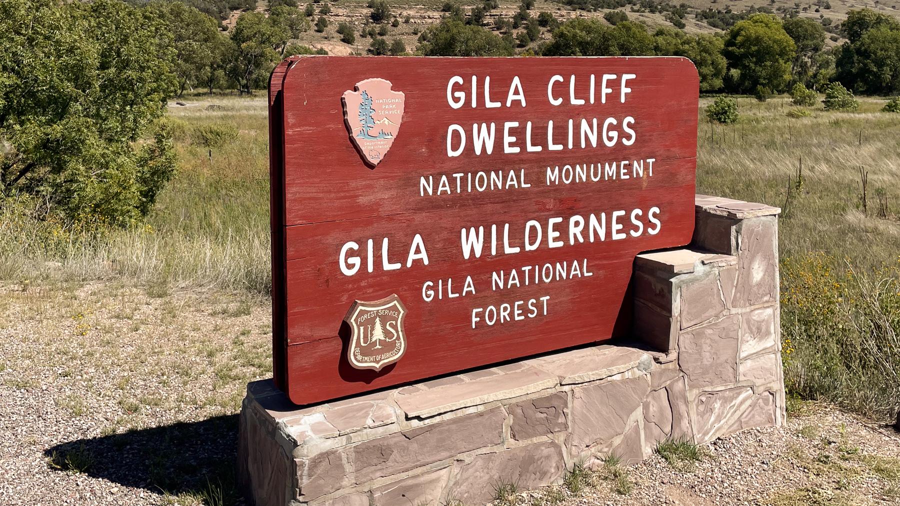 Gila Cliff Dwellings National Monument Sign
