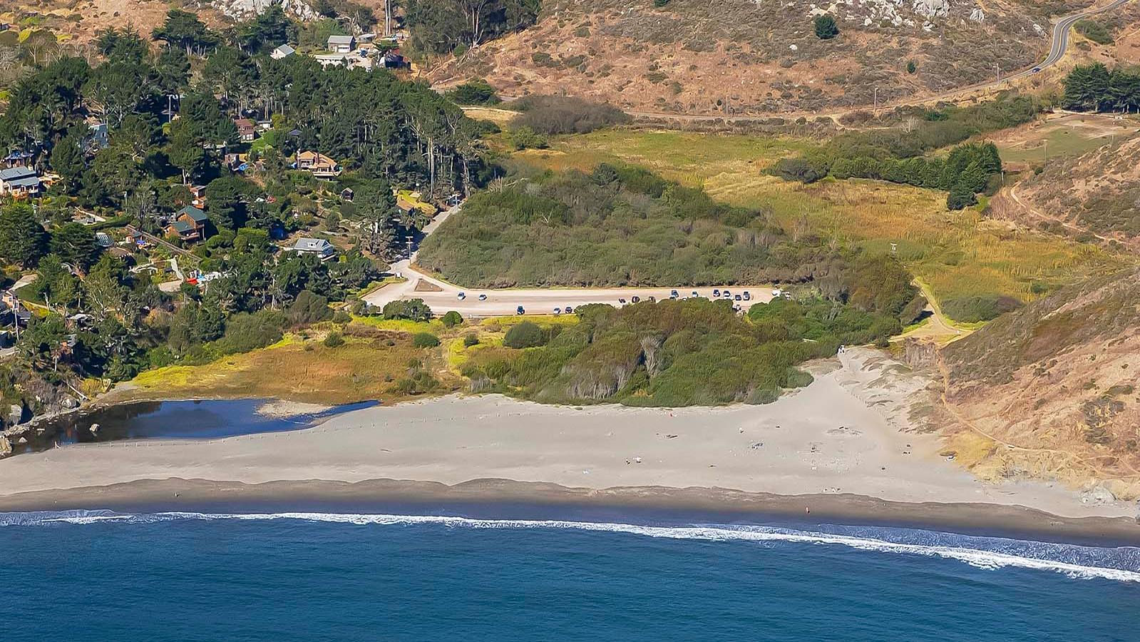 Landscape shot of Muir Beach.