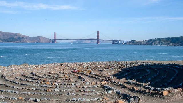 rock formation overlook golden gate strait