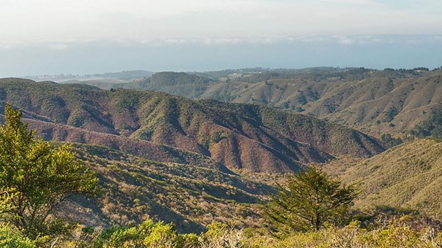 hilly mountain view