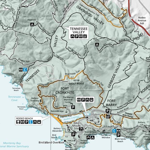 Tennessee Valley Trail Map Tennessee Valley - Golden Gate National Recreation Area (U.s. National Park  Service)