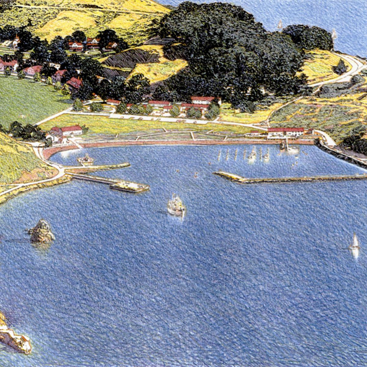 Rendering of proposed Fort Baker shoreline improvements