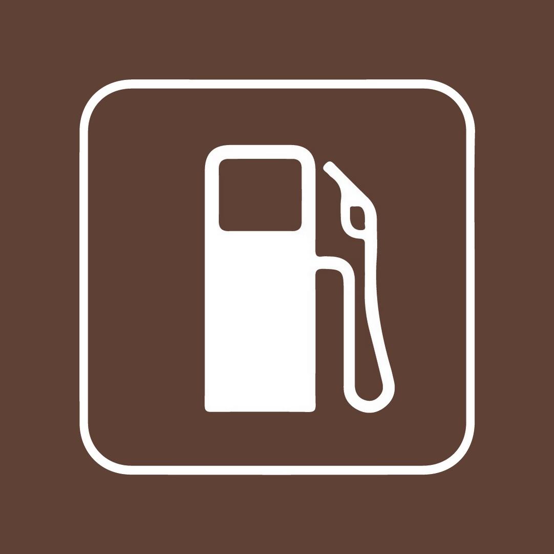Brown gas pump icon